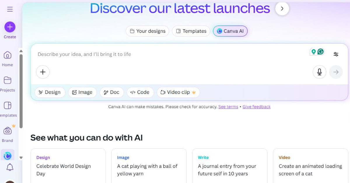 Canva AI (Design Made Simple)